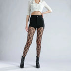Floral Pattern Nylon Lace Pantyhose