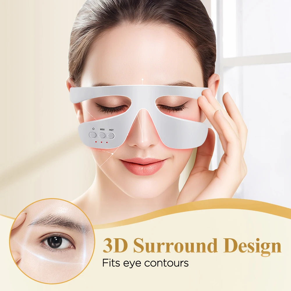 3D LED Red Light Vibration Eye Massager for Fatigue Relief