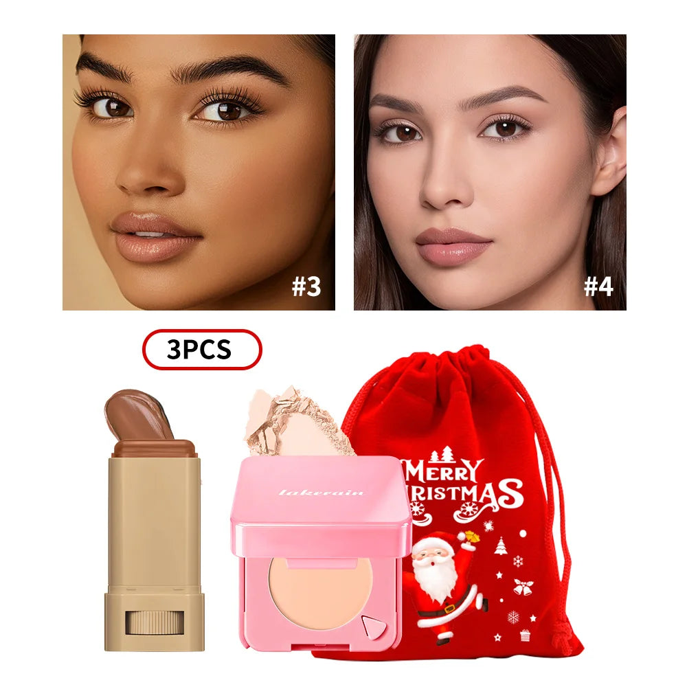 Foundation Stick and Pressed Powder Makeup Set