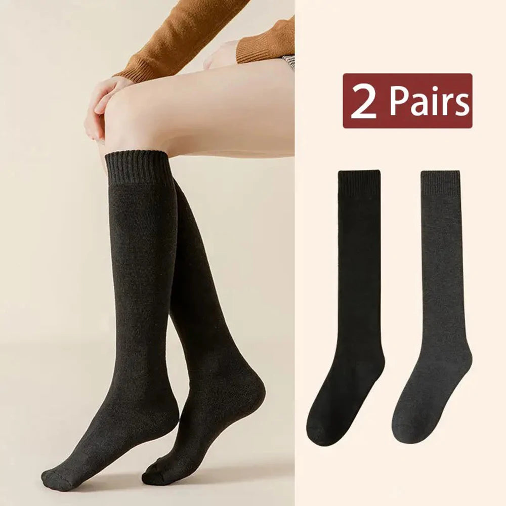Thick Polyester Spandex Knit Winter Stockings