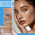 Honey Walnut Facial Scrub and Moisturizing Face Mask