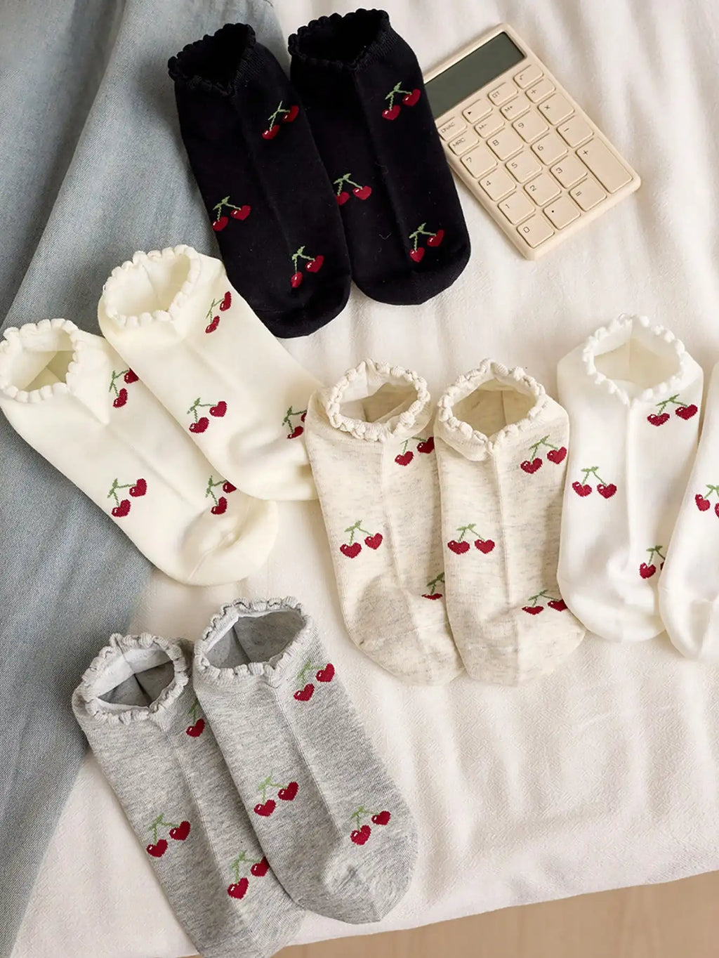 5 Pairs Women Polyester Elastane Casual Ankle Socks