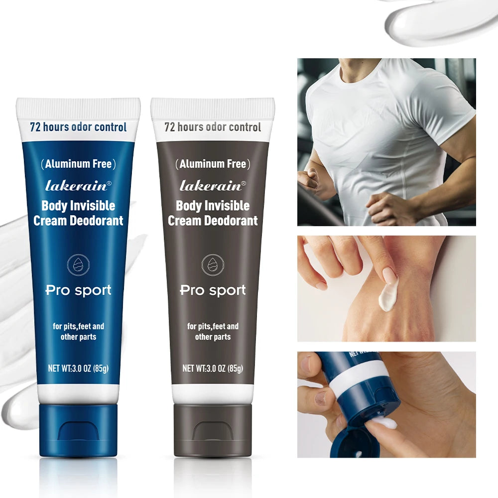 Invisible Body Deodorant Cream 72 Hour Odor Protection