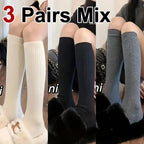 Polyester Blend High Tube Casual Socks for Women