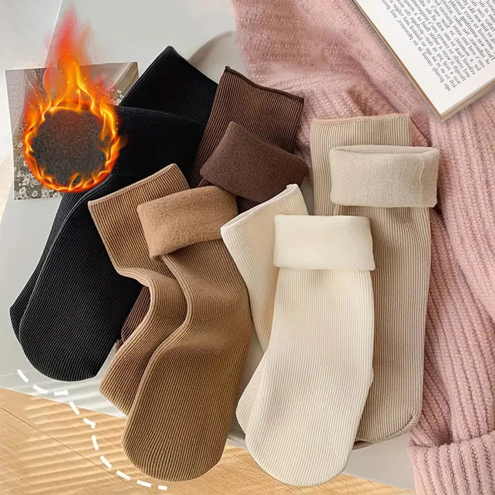 Polyester Elastane Thermal Socks For Women