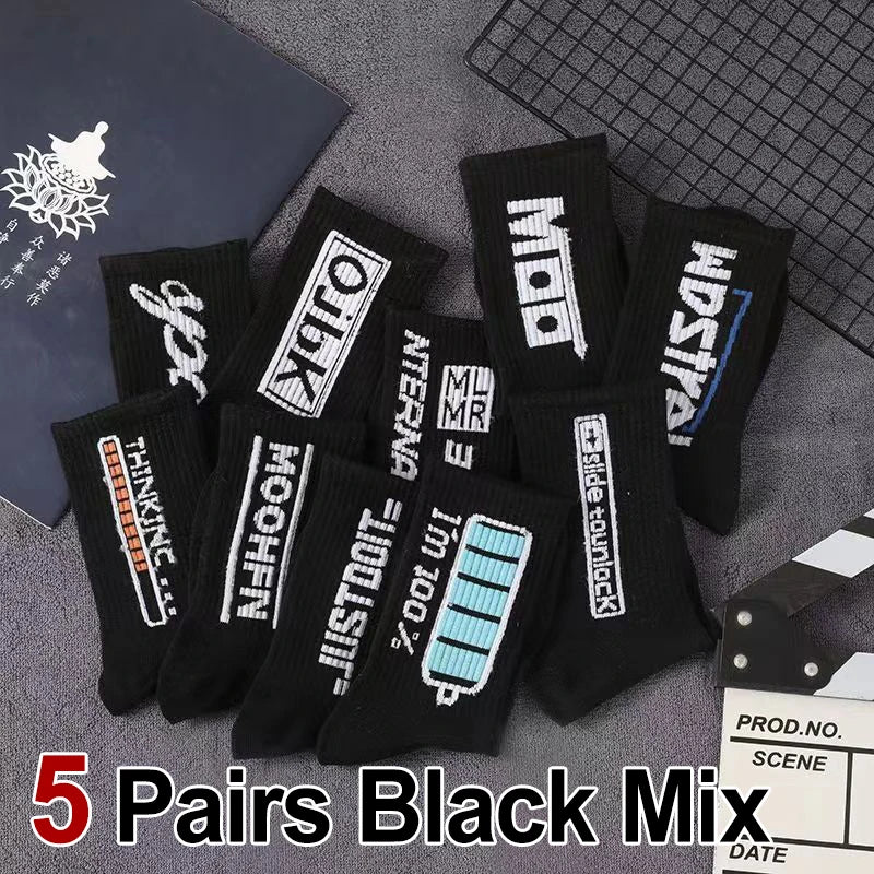 Polyester Elastane Casual Crew Socks