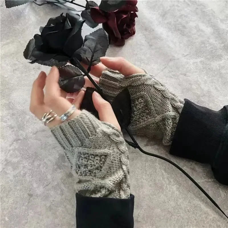 Acrylic Fingerless Wrist Gloves