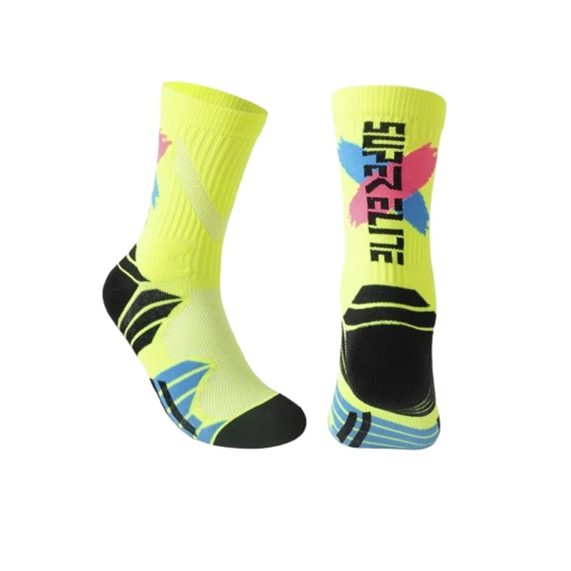 Nylon Polyester High Tube Athletic Sports Socks