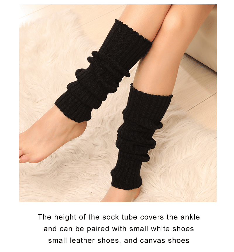 Knitted Polyester Elastic Leg Warmers for Women