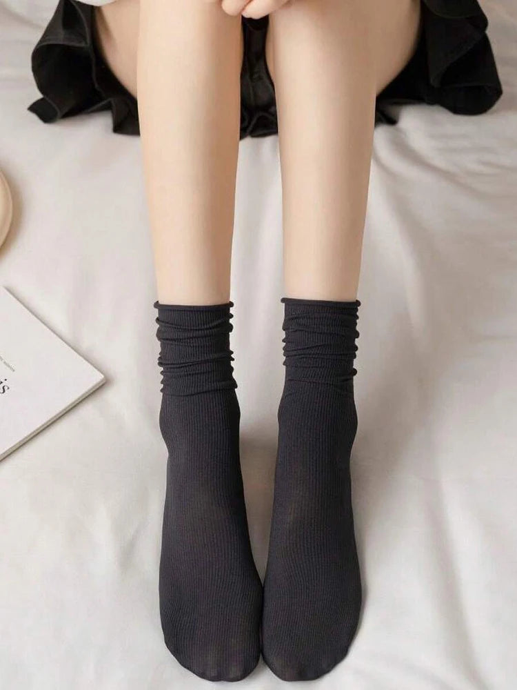 10 Pairs Nylon Elastane Mid Length Casual Socks