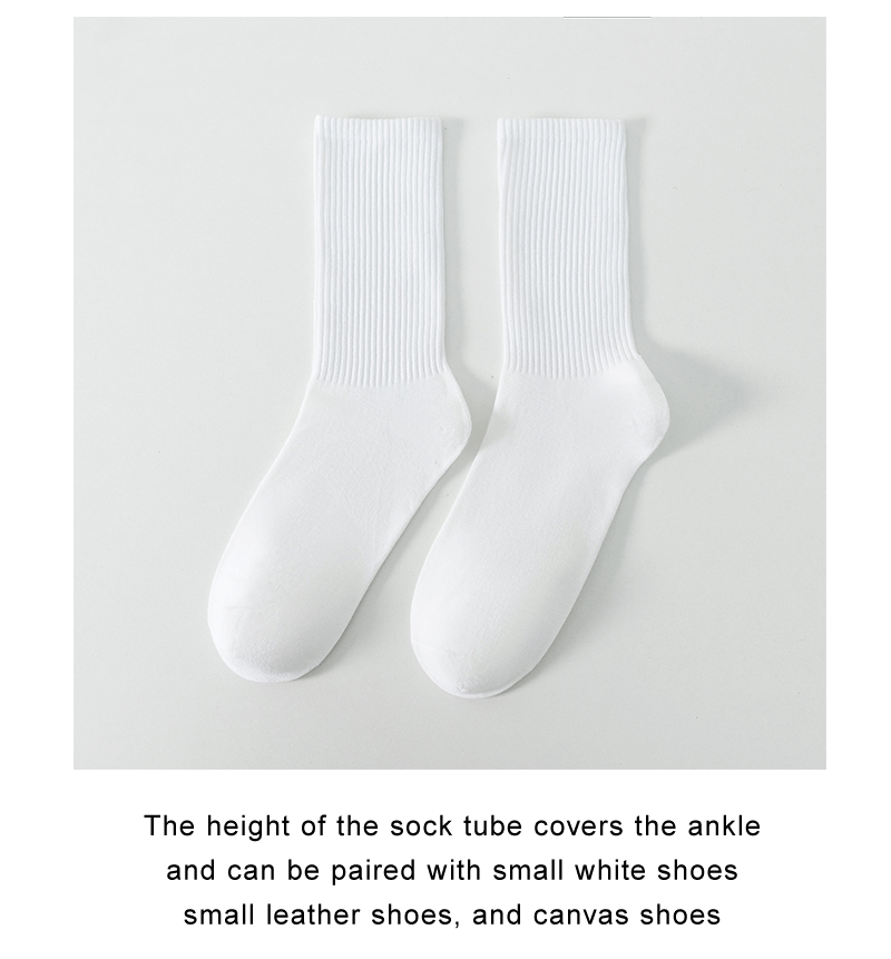 Polyester Elastane Blend Crew Socks 6 or 12 Pairs