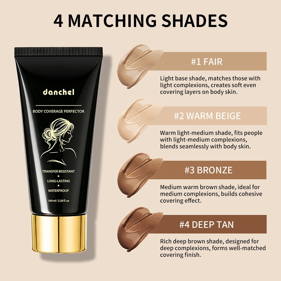 Waterproof Full Coverage Body Concealer Cream for Scars and Tattoos - 8