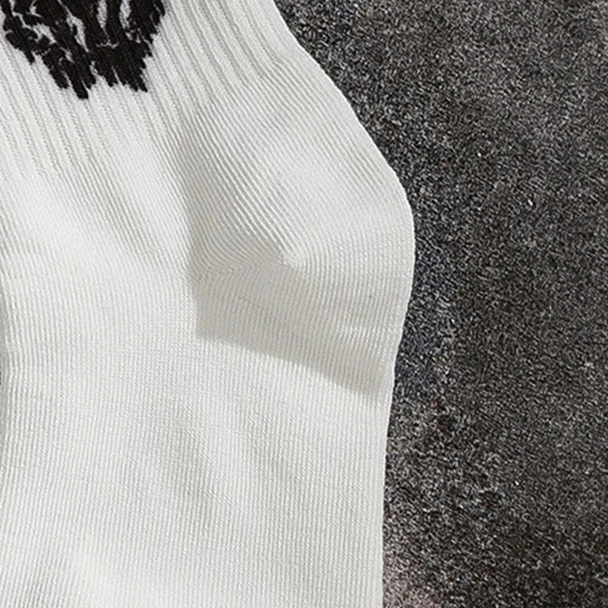 Polyester Elastane Skeleton Hand Print Crew Socks - 6