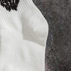 Polyester Elastane Skeleton Hand Print Crew Socks