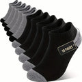 Polyester Elastane Low Cut Athletic Socks 10 Pack