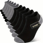 Polyester Elastane Low Cut Athletic Socks 10 Pack