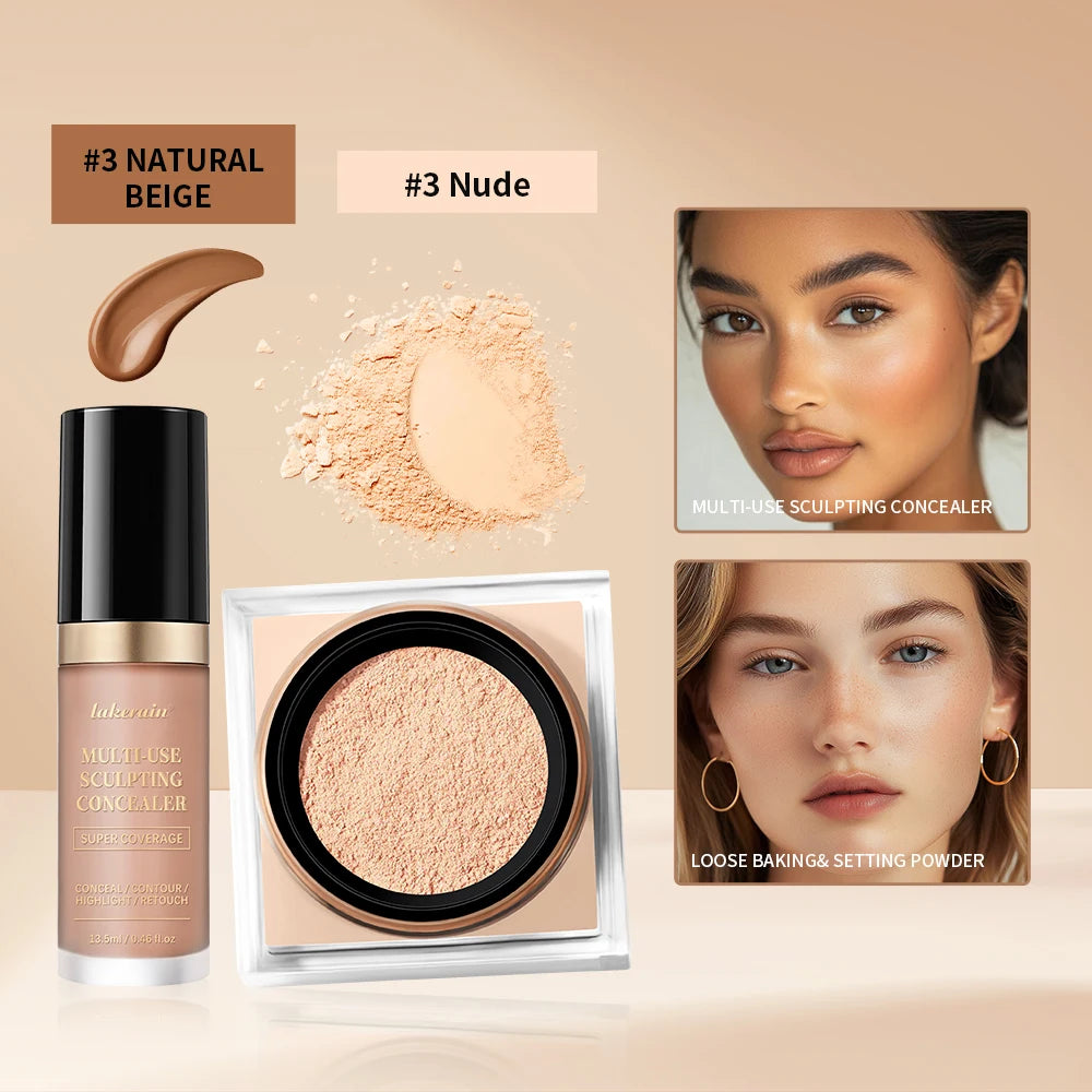 Concealer And Setting Powder Makeup Set - 17