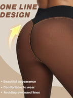 Fleece Lined Translucent High Waisted Thermal Tights