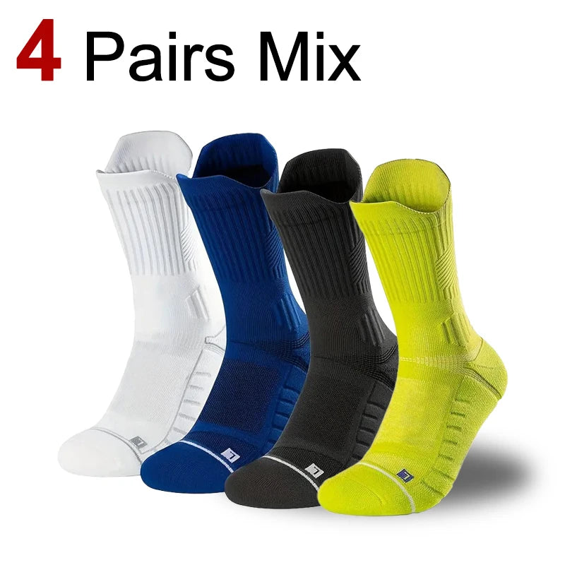 Nylon Spandex Crew Sports Socks for Men