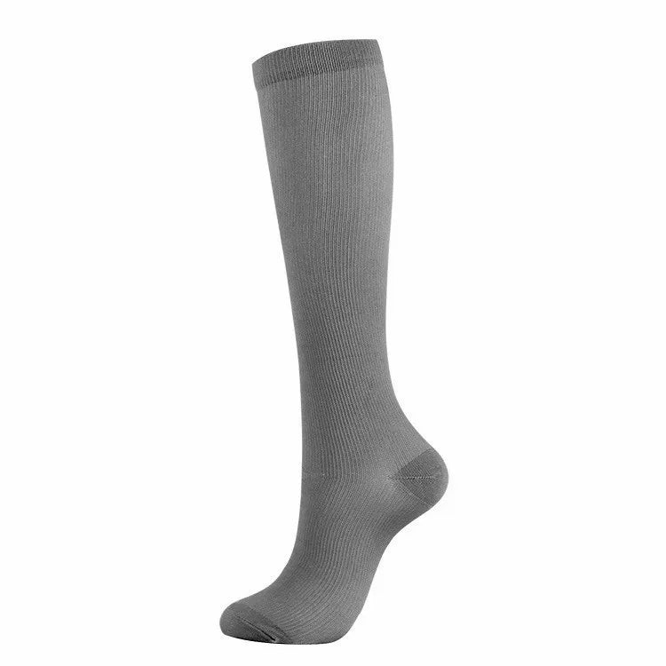 Nylon Spandex Elastic Compression Socks High Tube
