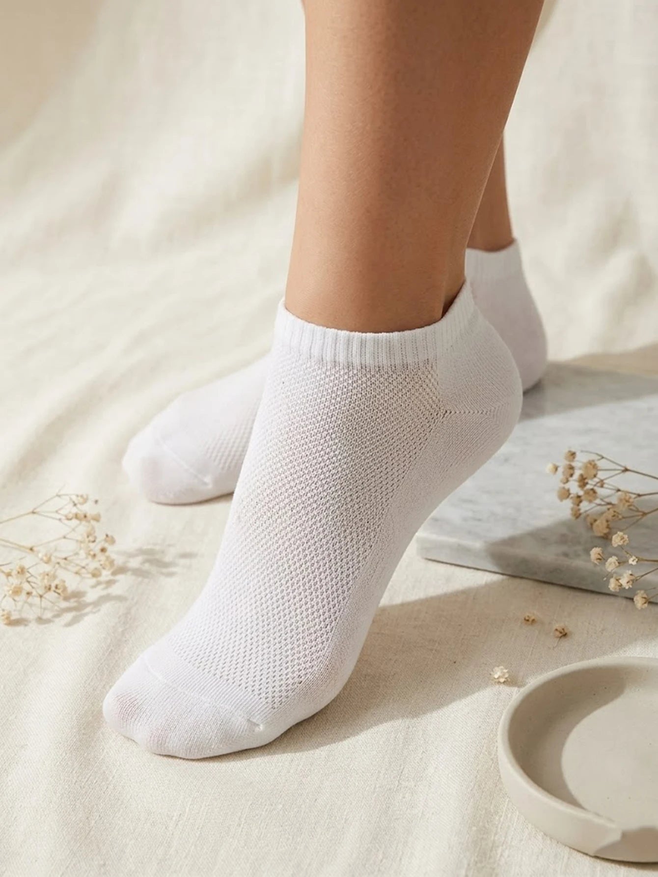 Polyester Elastane Women Crew Socks - 10