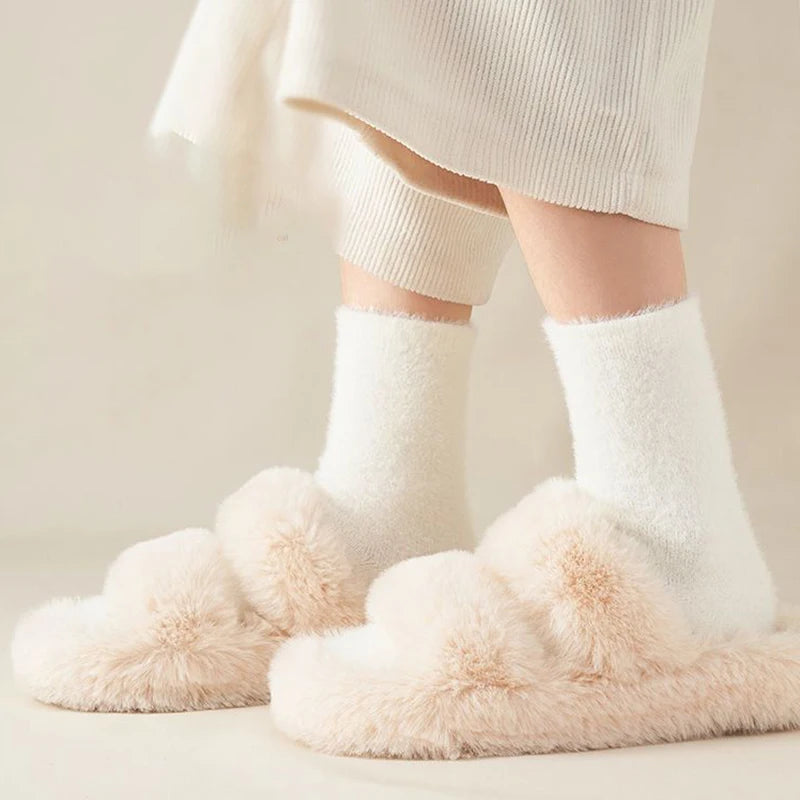 Polyester Elastane Plush Winter Socks - 8