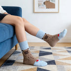 Cotton Blend Capybara Crew Socks