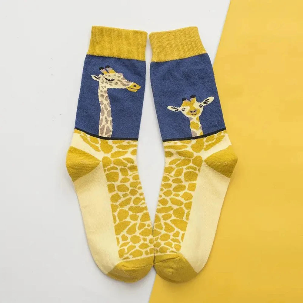 Polyester Spandex Cartoon Casual Socks - 12