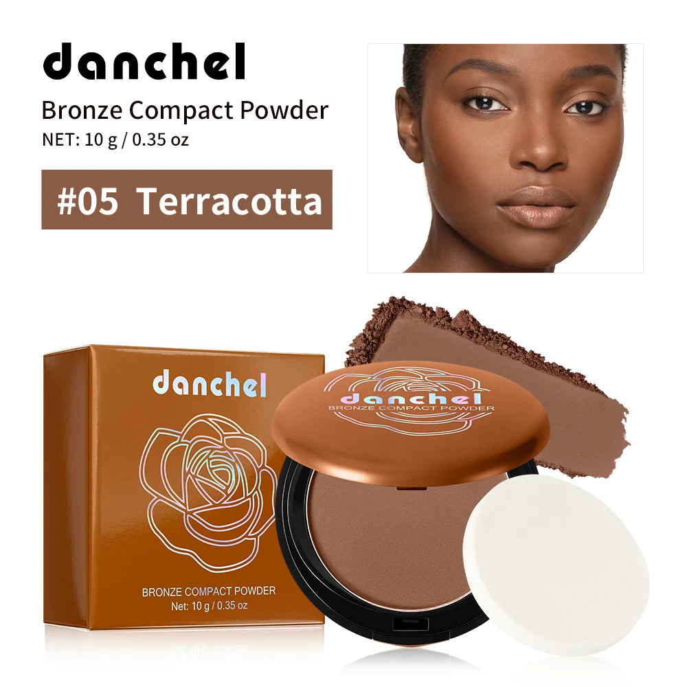 Matte Bronze Pressed Powder Face Contouring Makeup