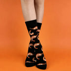 Polyester Elastane Mid Calf Shrimp Pattern Socks