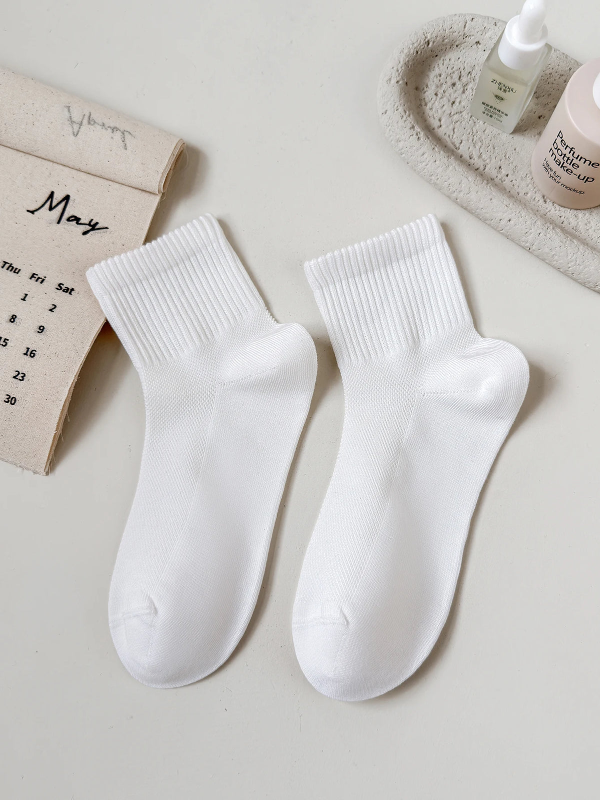 10 Pair Women Polyester Elastane Low Tube Ankle Socks
