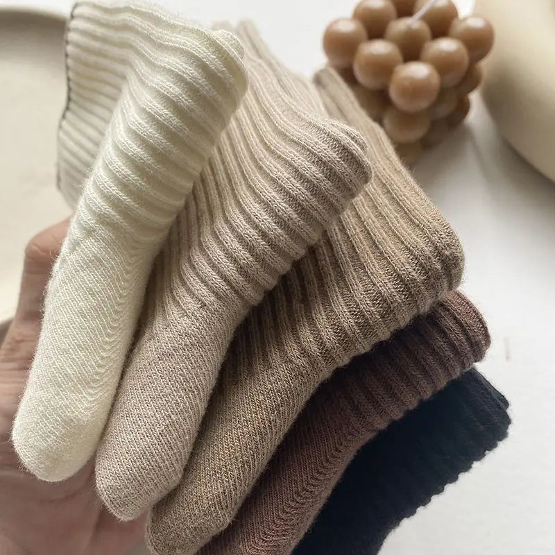 Cotton Blend Mid Length Casual Striped Socks - 2