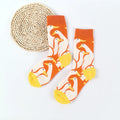 Cotton Blend Animal Pattern Mid Calf Socks for Women
