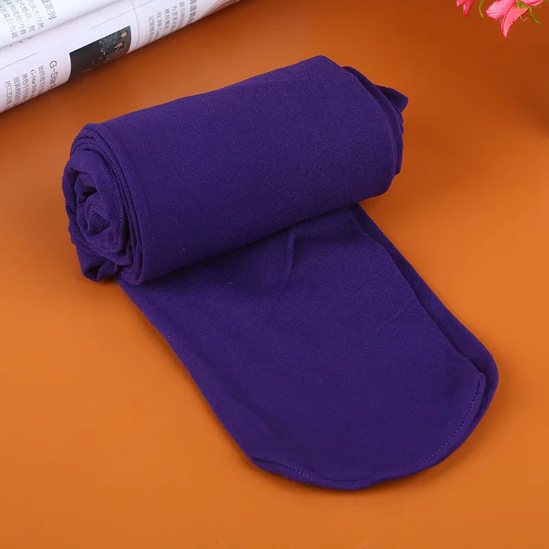 Seamless Nylon Polyester Candy Color Elastic Tights