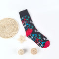 Cotton Blend Flamingo Print Mid Calf Socks