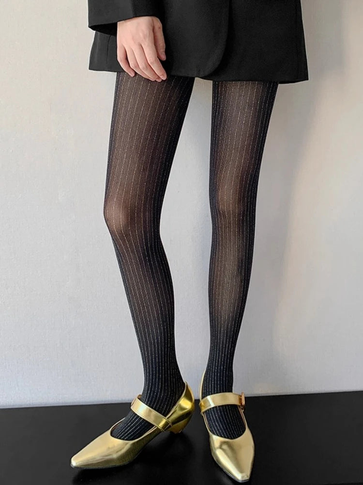 Shiny Nylon Sheer Slimming Pantyhose Tights