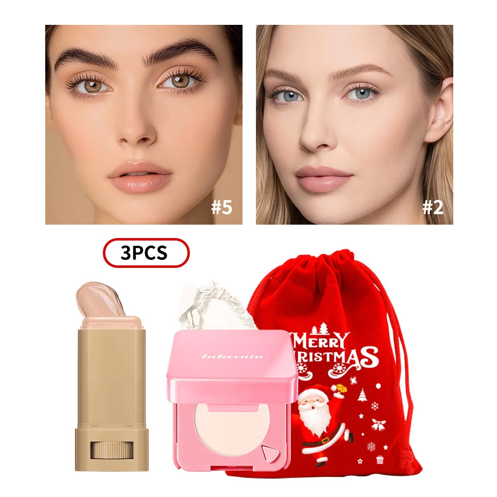 Foundation Stick and Pressed Powder Makeup Set