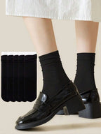 10 Pairs Nylon Elastane Mid Length Casual Socks
