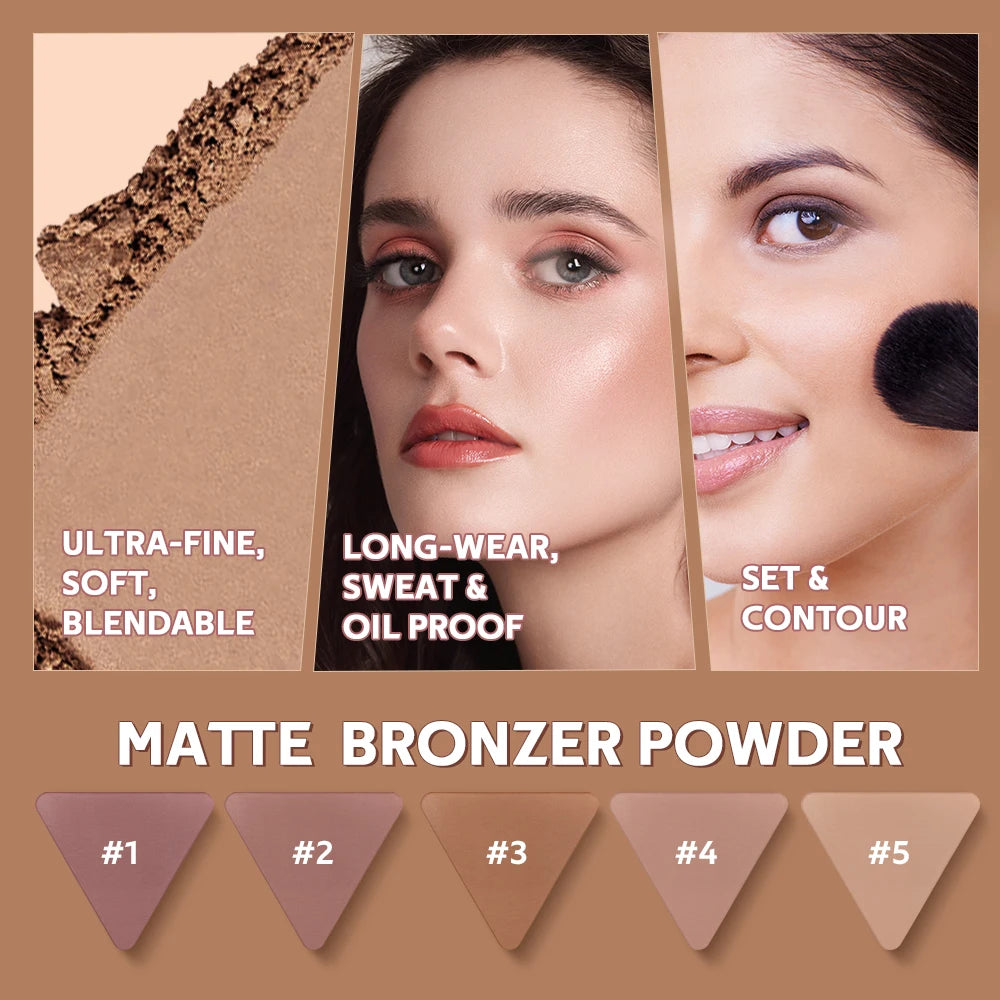 Matte Bronzer Powder Face Contour Makeup