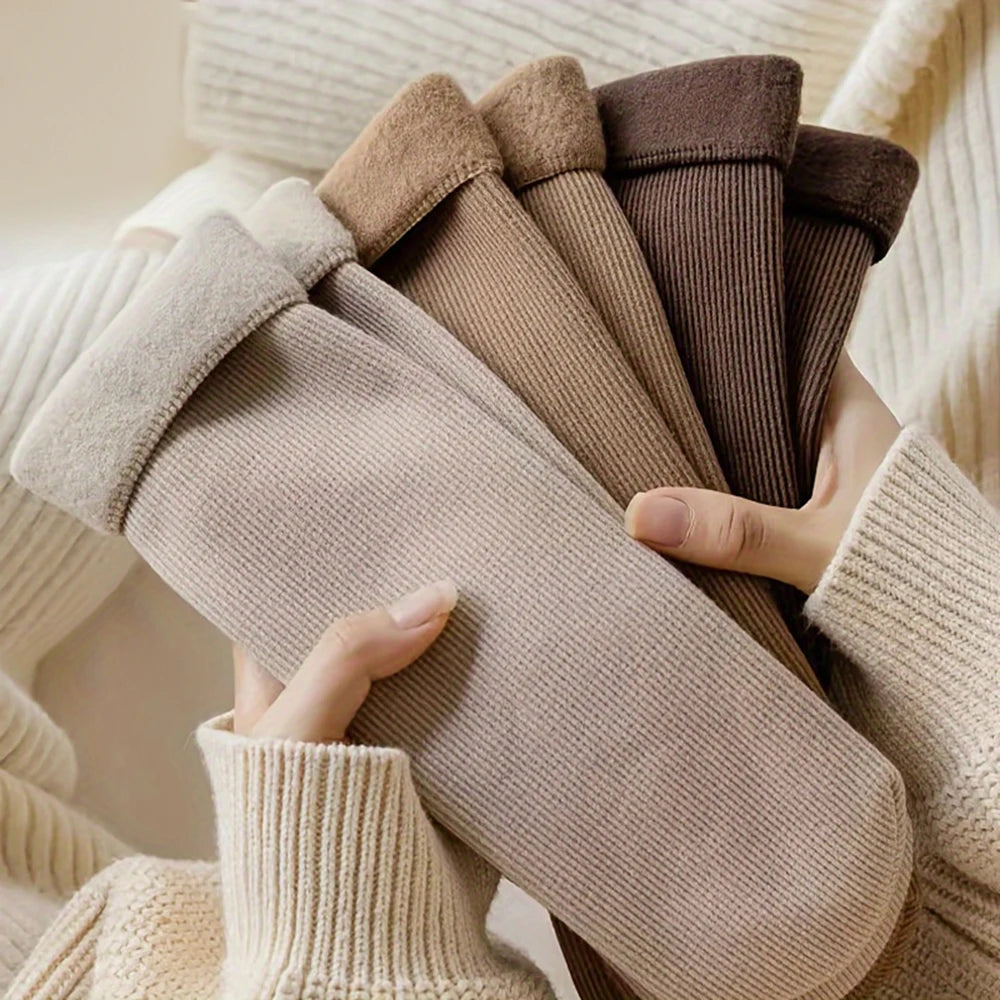 Thickened Thermal Women Socks Polyester Spandex Blend