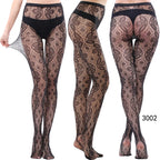 Nylon Spandex Jacquard Patterned Fishnet Pantyhose Tights