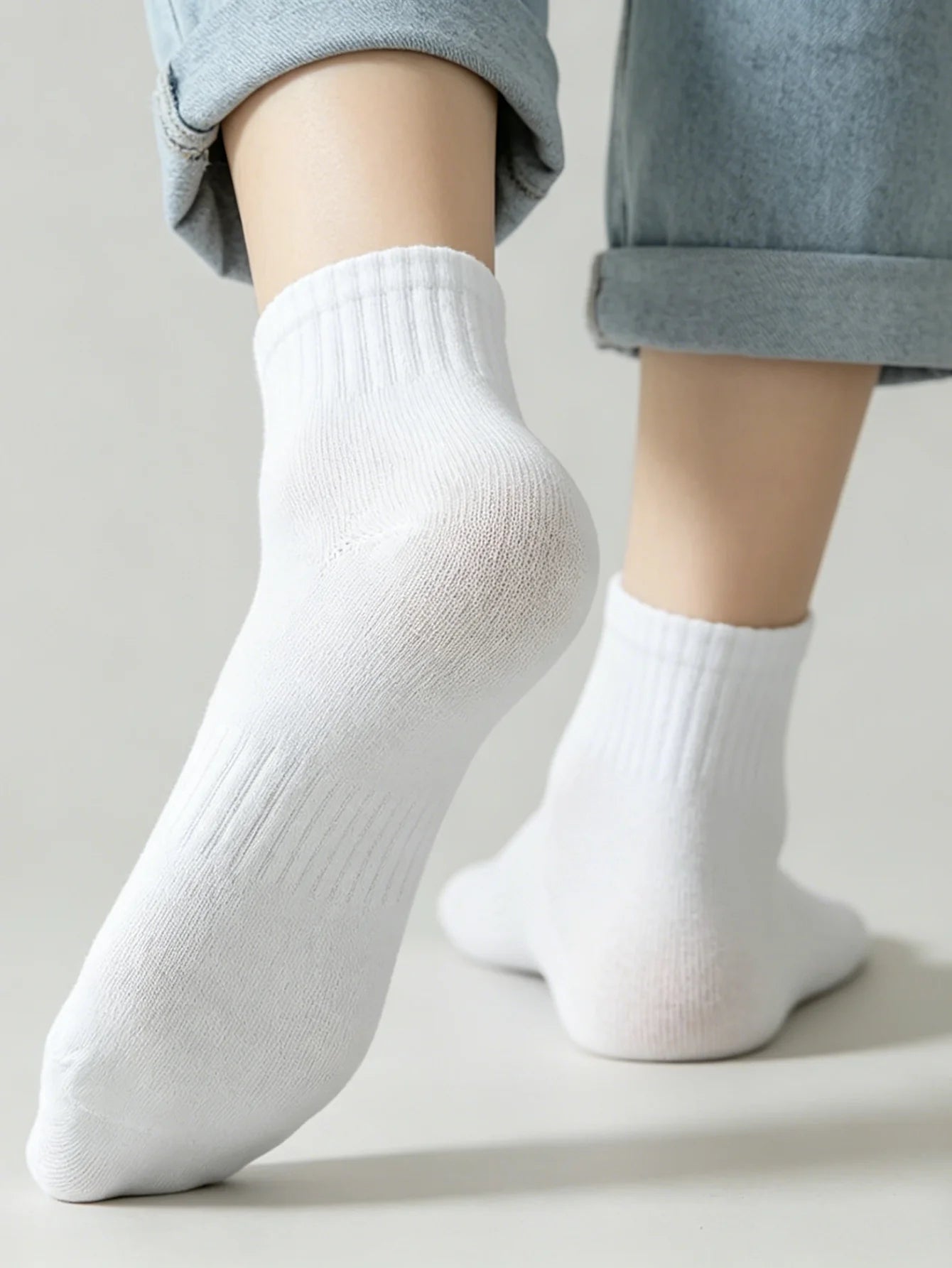 10 Pairs Polyester Elastane Women Casual Low Tube Ankle Socks - 2