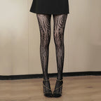 Floral Pattern Nylon Mesh Pantyhose Stockings