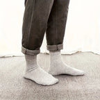 Polyester Elastane Knit Mid Calf Thermal Socks for Men
