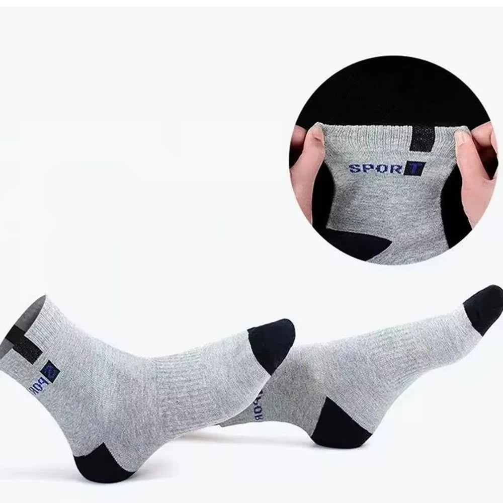 Polyester Elastane Blend Crew Socks Breathable Casual Footwear - 13