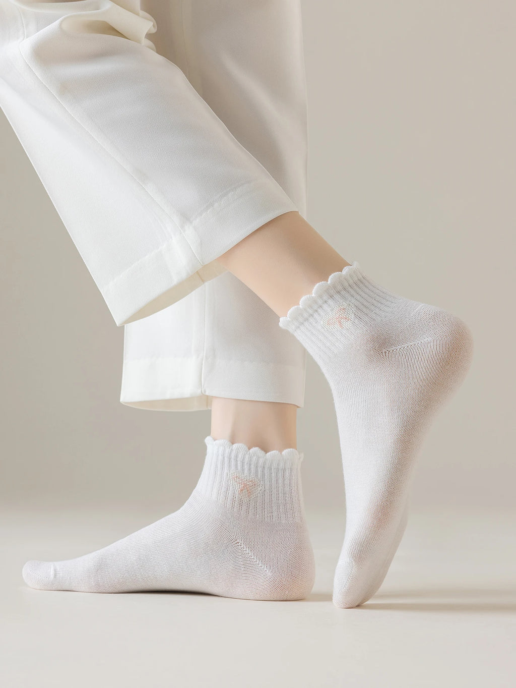 Polyester Elastane Women Low Tube Ankle Socks 5 Pack