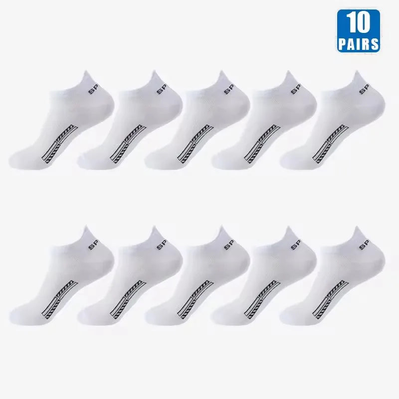 Polyester Elastane Low Cut Casual Mens Socks