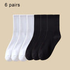6 Pair Polyester Blend Mid Tube Casual Socks