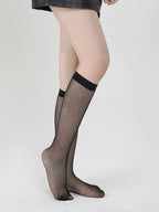 Nylon Mesh Fishnet Knee High Socks