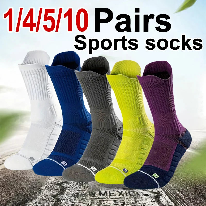 Nylon Spandex Crew Sports Socks for Men - 1